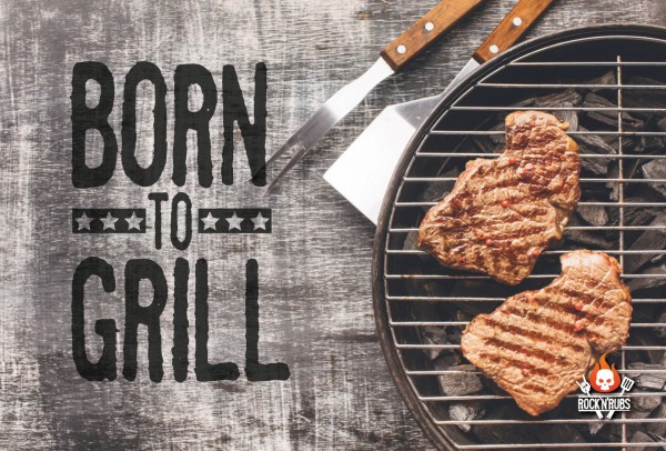 Blechschild "Born to grill"