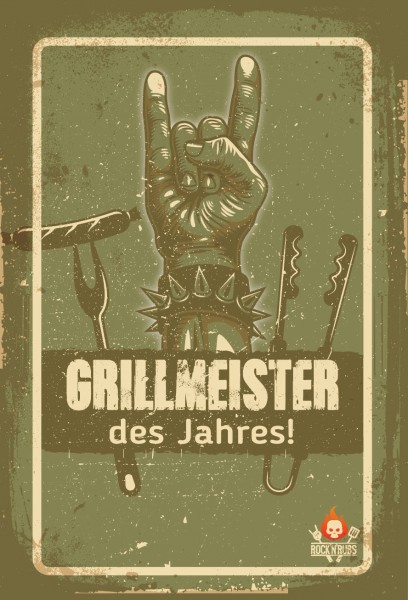 Blechschild "Grillmeister"