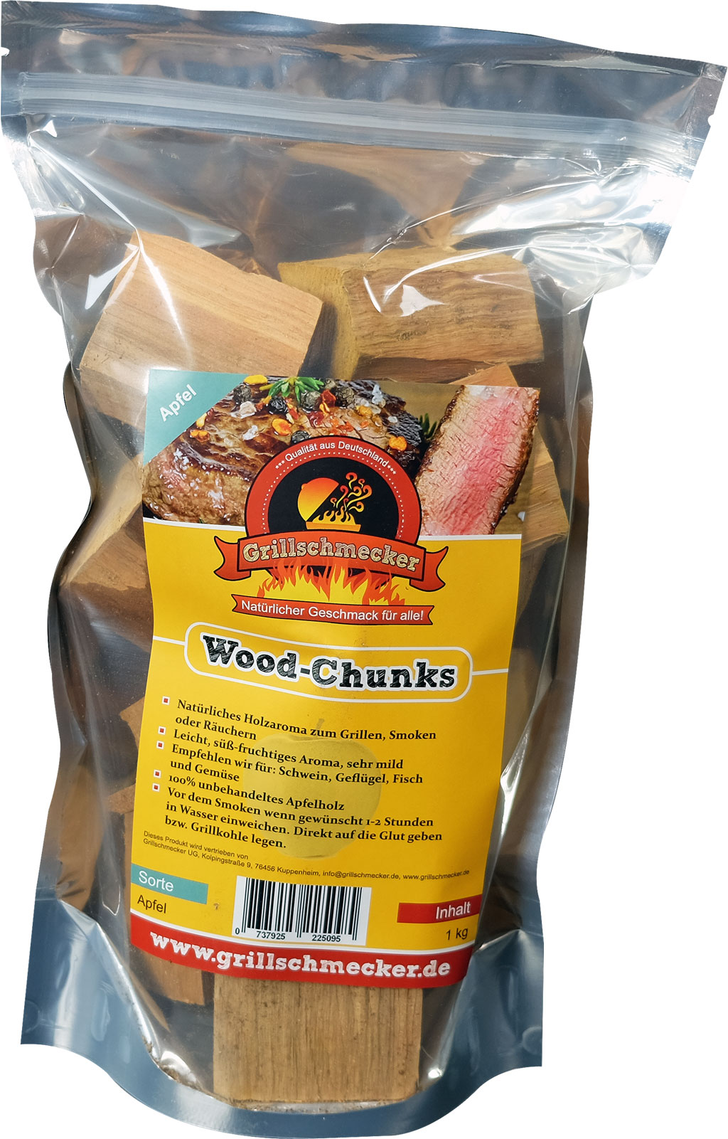 GRILLSCHMECKER Wood Chuncks Erle 1kg 